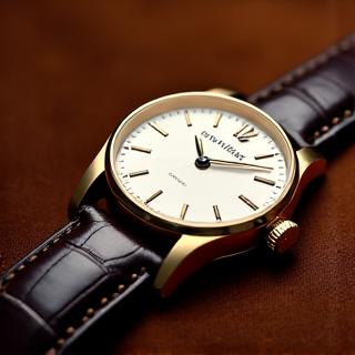 Dress Watch with Leather Strap