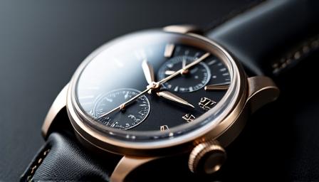 Close-up of a stylish men's watch with subtle lighting